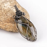 Crystal Hand-Wound Labradorite Choker Necklace DIY Jewelry