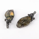 Crystal Hand-Wound Labradorite Choker Necklace DIY Jewelry