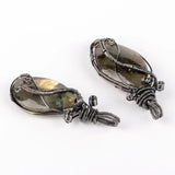 Crystal Hand-Wound Labradorite Choker Necklace DIY Jewelry