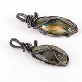 Crystal Hand-Wound Labradorite Choker Necklace DIY Jewelry
