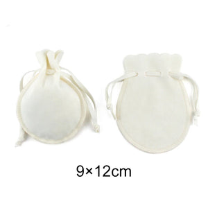 10Pcs Velvet Drawstring Gift Bags Wedding Bracelet Candy Logo Can Size