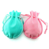 10Pcs Velvet Drawstring Gift Bags Wedding Bracelet Candy Logo Can Size