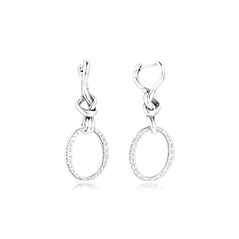 Heart-shaped Stud Earrings 925 Sterling Silver