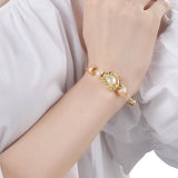 Korea Freshwater Pearl Bracelet Turquoise Women's Jewelry
