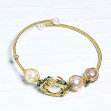 Korea Freshwater Pearl Bracelet Turquoise Women's Jewelry