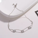 High-End Square Zircon Adjustable Bracelet
