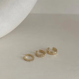 Three Piece Set Small Earrings Temperament Earbone Earrings Jewelry
