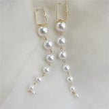 Beaded Simulated Pearl Grape Shape Dangle Earrings For Women