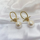 Knot Pearl Earrings for Women - Elegant Jewelry