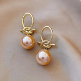 Knot Pearl Earrings for Women - Elegant Jewelry