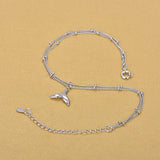 925 Silver Layer Chain Anklets Fish Tail Charm Anklets