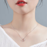 Lady Lab Diamond Pendant 925 Sterling Silver Charm Party Wedding Necklace