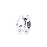 925 Sterling Silver Frog Charm Bead for Bracelet Making