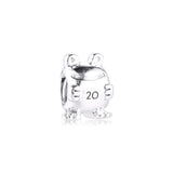 925 Sterling Silver Frog Charm Bead for Bracelet Making