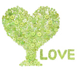 DIY Baby Resin Buttons Natural Love Letter Craft Baby Apparel FL0122