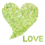 DIY Baby Resin Buttons Natural Love Letter Craft Baby Apparel FL0122