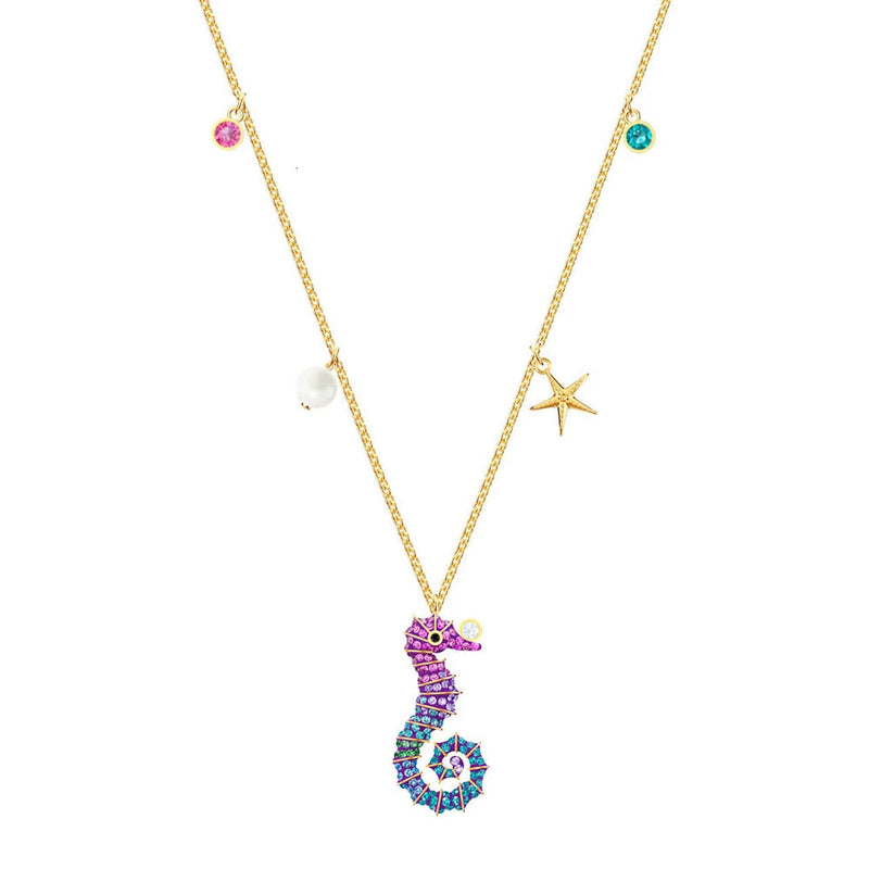 Sea Animal Seahorse Starfish Necklace Jewelry Adjustable Women Christmas