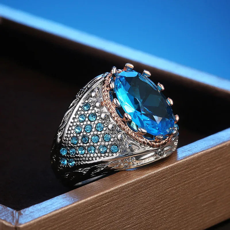 Crystal Women Ring Vintage Braided Wedding Engagement Rings