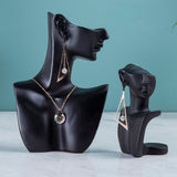 Resin Small Medium Side Portrait Earrings Necklace Jewelry Display Stand