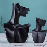 Resin Small Medium Side Portrait Earrings Necklace Jewelry Display Stand