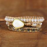 Crystal Charm Wrap Weaving Bracelet Boho Jewelry DIY Beads