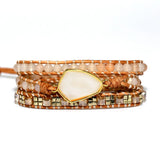 Crystal Charm Wrap Weaving Bracelet Boho Jewelry DIY Beads