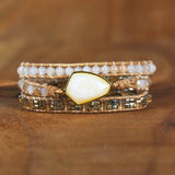 Crystal Charm Wrap Weaving Bracelet Boho Jewelry DIY Beads