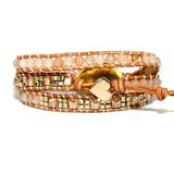 Crystal Charm Wrap Weaving Bracelet Boho Jewelry DIY Beads