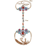 Crystal Rhinestone Flower Body Jewelry