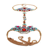 Crystal Rhinestone Flower Body Jewelry