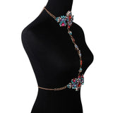 Crystal Rhinestone Flower Body Jewelry