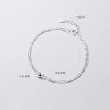 Bracelets Woman Silver 925 On Hand Sterling Double Layer Round Bead Adjustable