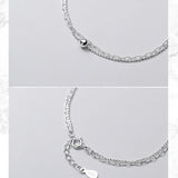 Bracelets Woman Silver 925 On Hand Sterling Double Layer Round Bead Adjustable