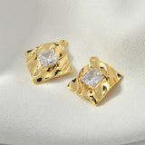 Zircon Core Square Copper Floating Locket Charms Lot