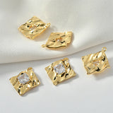 Zircon Core Square Copper Floating Locket Charms Lot