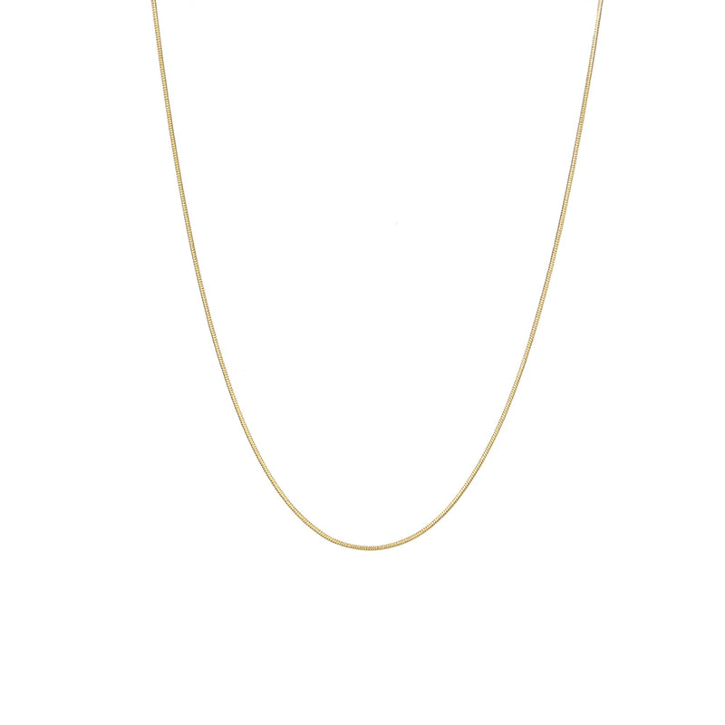 Minimalist Thin Rope Chain Necklace 14k Plated Brass Jewelry Women