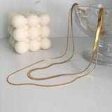 Minimalist Thin Rope Chain Necklace 14k Plated Brass Jewelry Women
