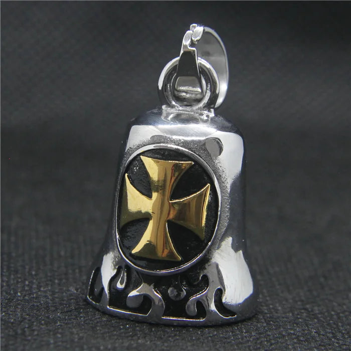 Bell Cross Pendant 316 Stainless Steel Golden Sound Jesus Cross Pendant