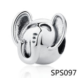 Mother's Collections Heart S925 Silver Plated Charms Bead Bracelet DIY