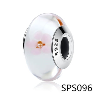 Mother's Collections Heart S925 Silver Plated Charms Bead Bracelet DIY