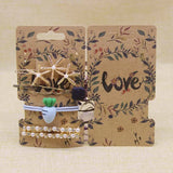 50 pcs Vintage Flower Hair Clip & Hair Bow & Hair Band Display Card