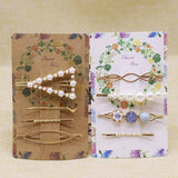 50 pcs Vintage Flower Hair Clip & Hair Bow & Hair Band Display Card