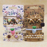 50 pcs Vintage Flower Hair Clip & Hair Bow & Hair Band Display Card