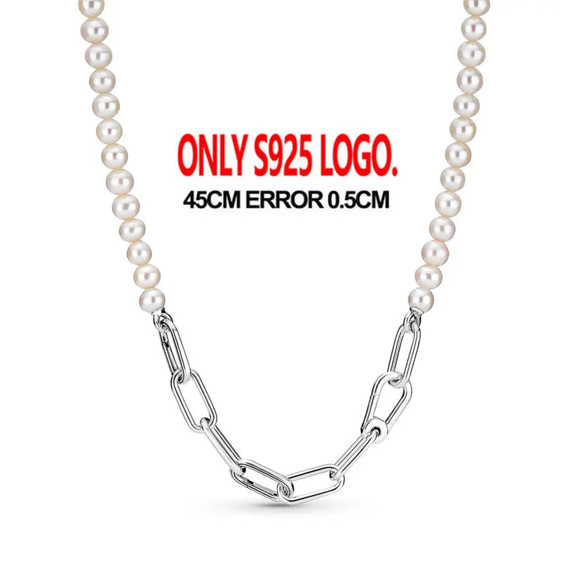 925 Sterling Silver Necklace Extension Chain Charm for Women