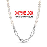 925 Sterling Silver Necklace Extension Chain Charm for Women