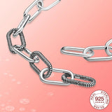 925 Sterling Silver Necklace Extension Chain Charm for Women