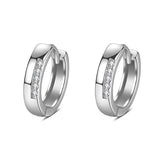 925 Silver Crystal Circle Earring for Women