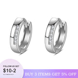 925 Silver Crystal Circle Earring for Women