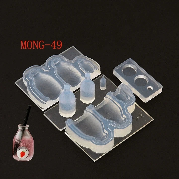 Silicone Mould Cup DIY Hollow Bottles Type Epoxy Resin Molds