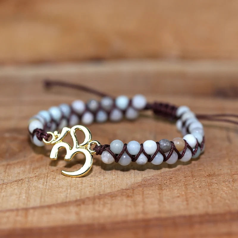 High Wrap Bracelets for Men and Women OM Charm Braid Friendship Bracelet